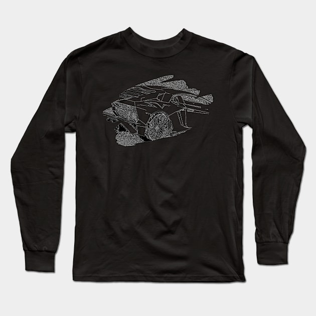 Aventador SV Art Splash Print Wireframe Long Sleeve T-Shirt by SynchroDesign